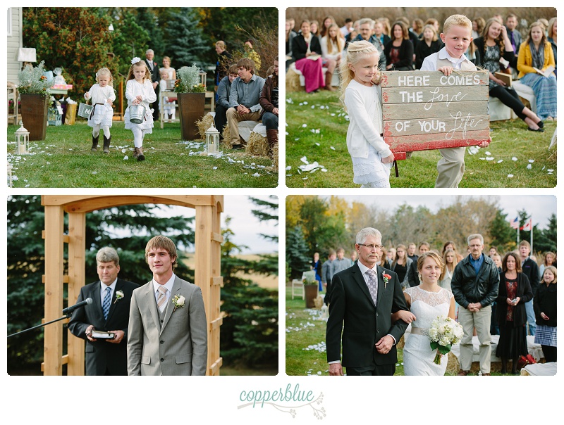 Fall backyard wedding