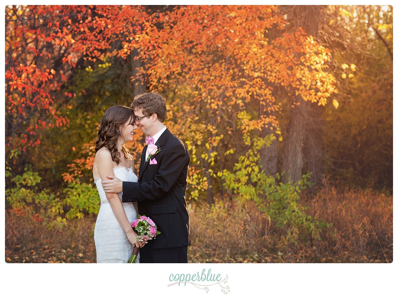 Saskatoon autumn leaves wedding