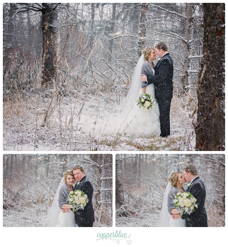Snowy Saskatchewan winter wedding
