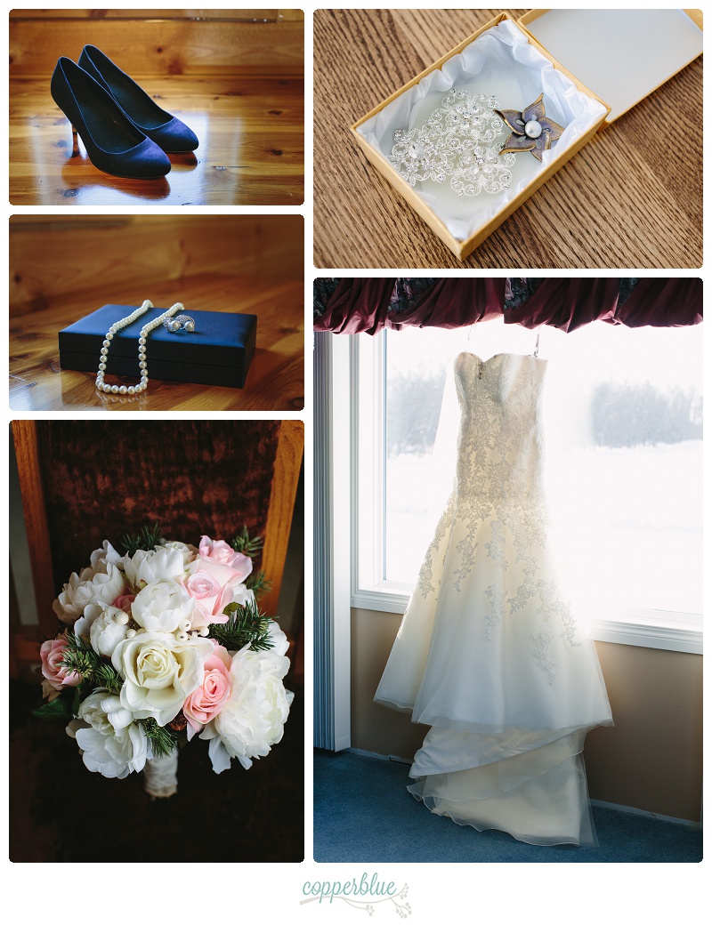 Pink and navy wedding