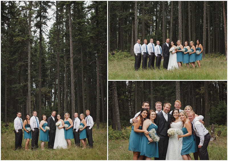 forest wedding party