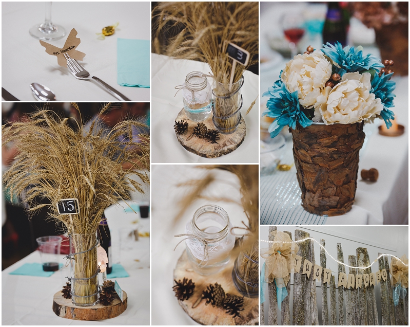 teal and copper wedding