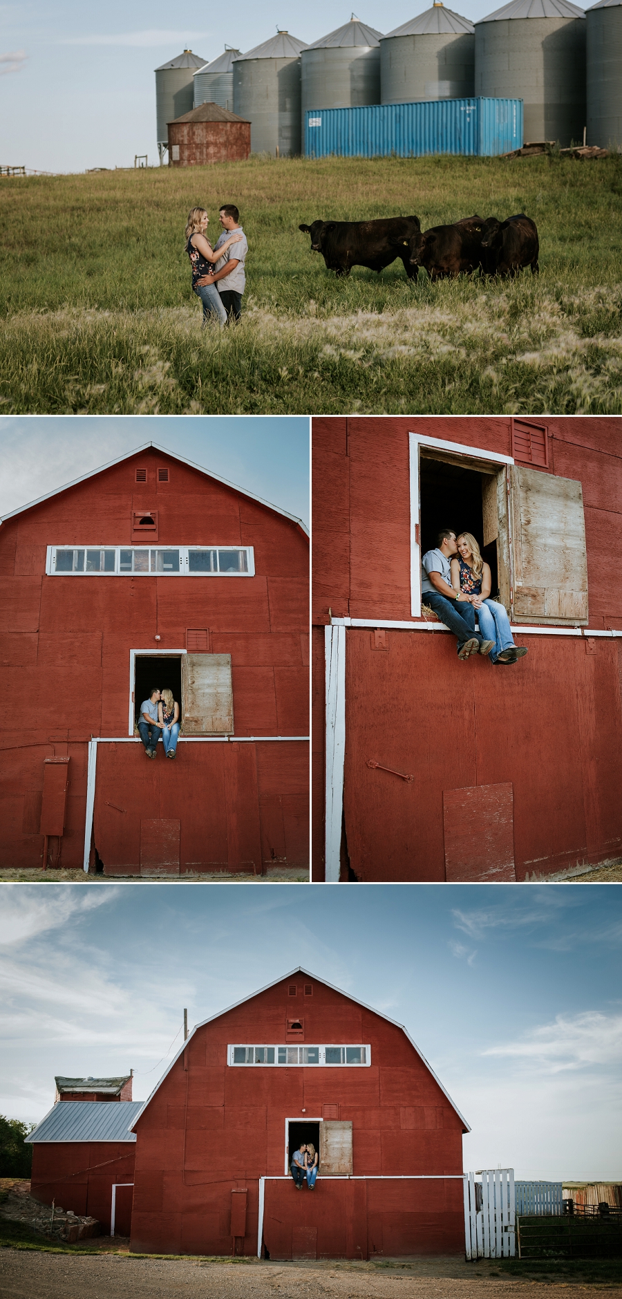 engagement pictures in barn