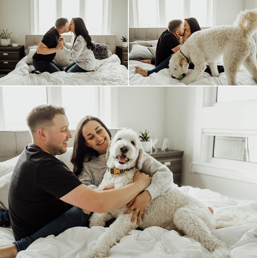 engagement photos with dog