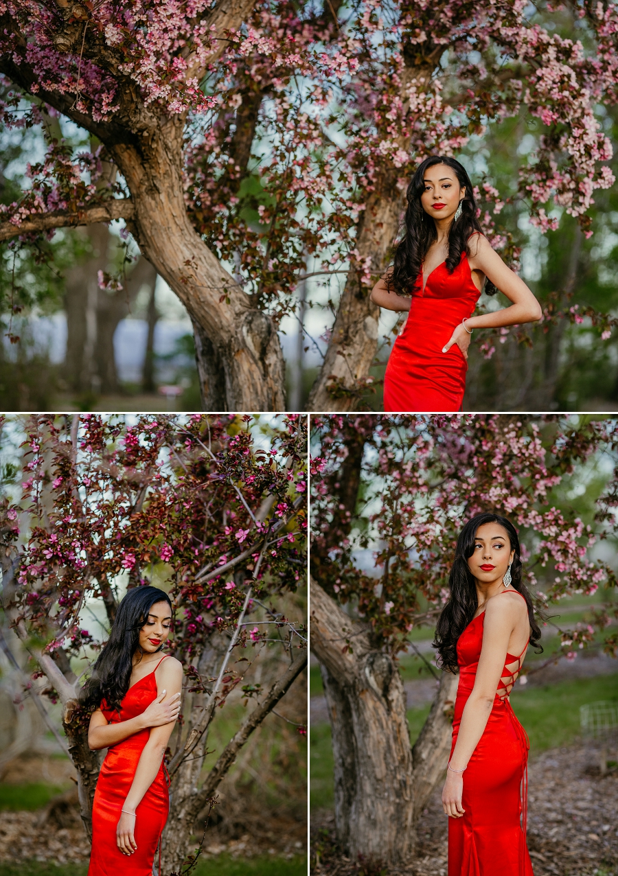spring grad photoshoot with cherry blossoms