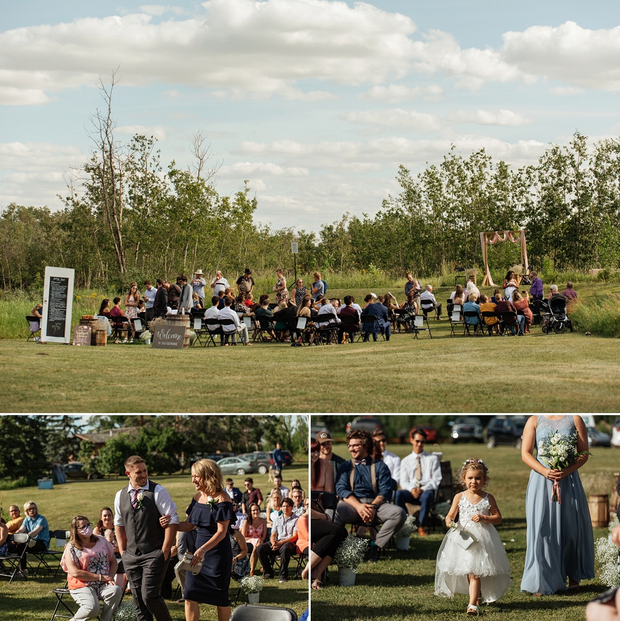 backyard wedding ceremony in saskatoon