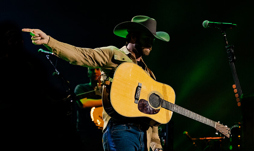 country music photography: riley green at budweiser gardens in support of luke combs