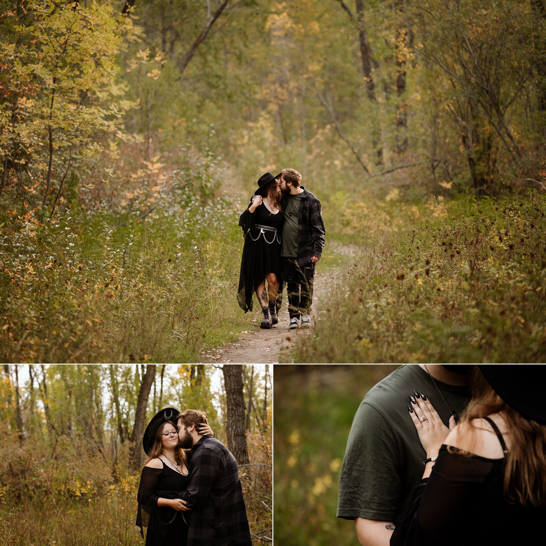 Fall engagement photos in Chief Whitecap Park