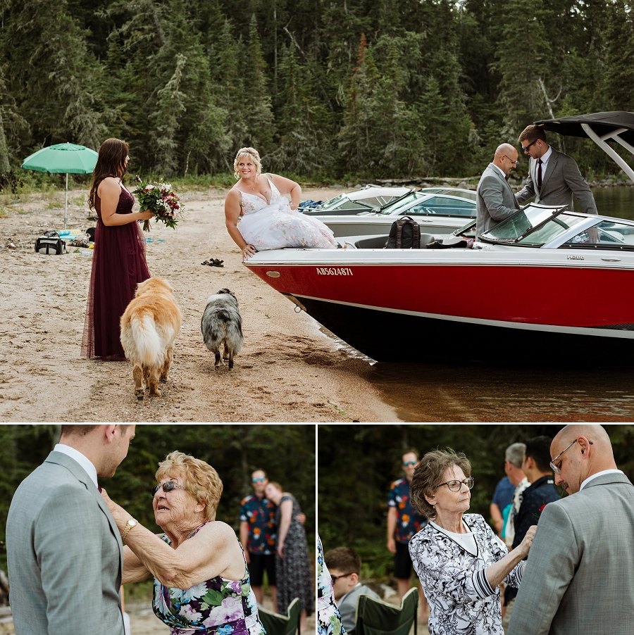 beach wedding at crean lake 