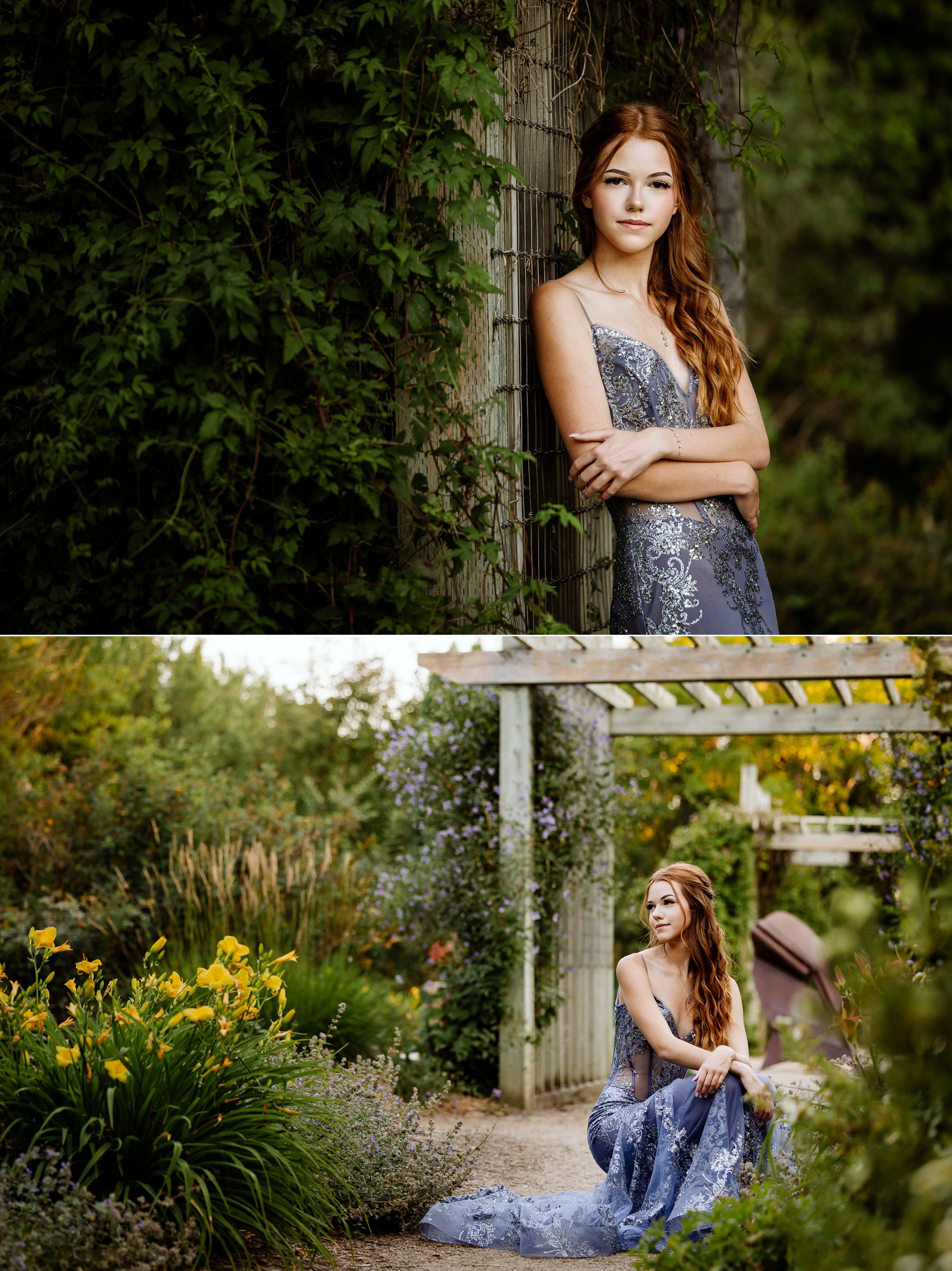Spots for graduation portraits in a whimsical garden at the Forestry Farm
