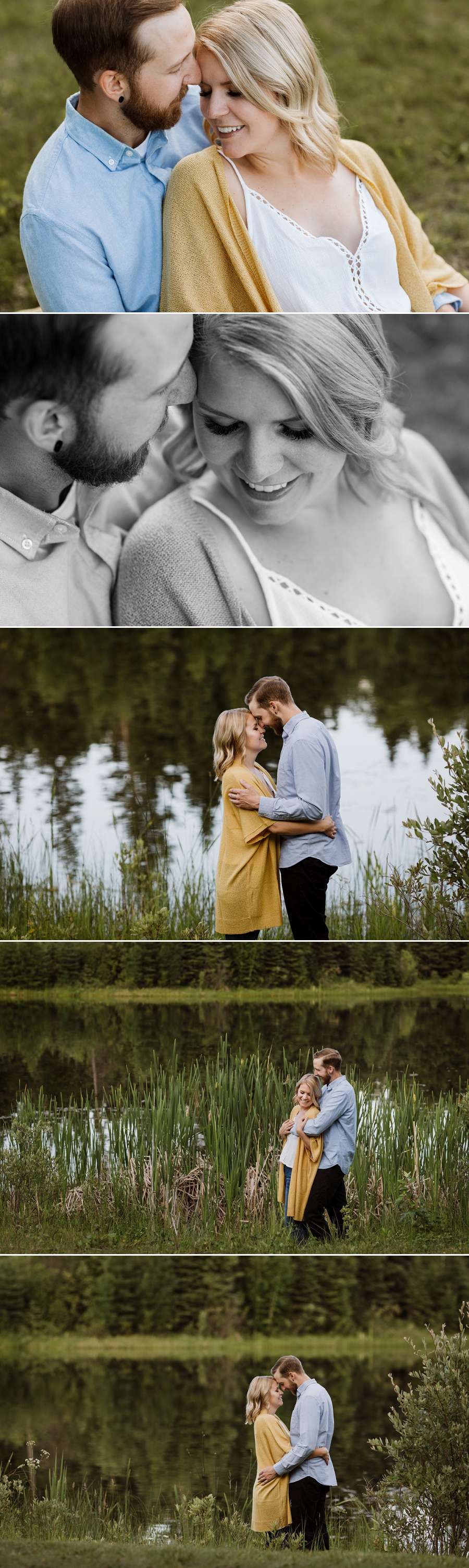 candle lake trout pond engagement session