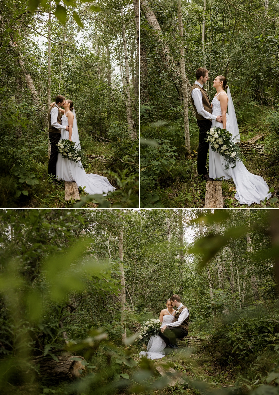 forest elopement at christopher lake