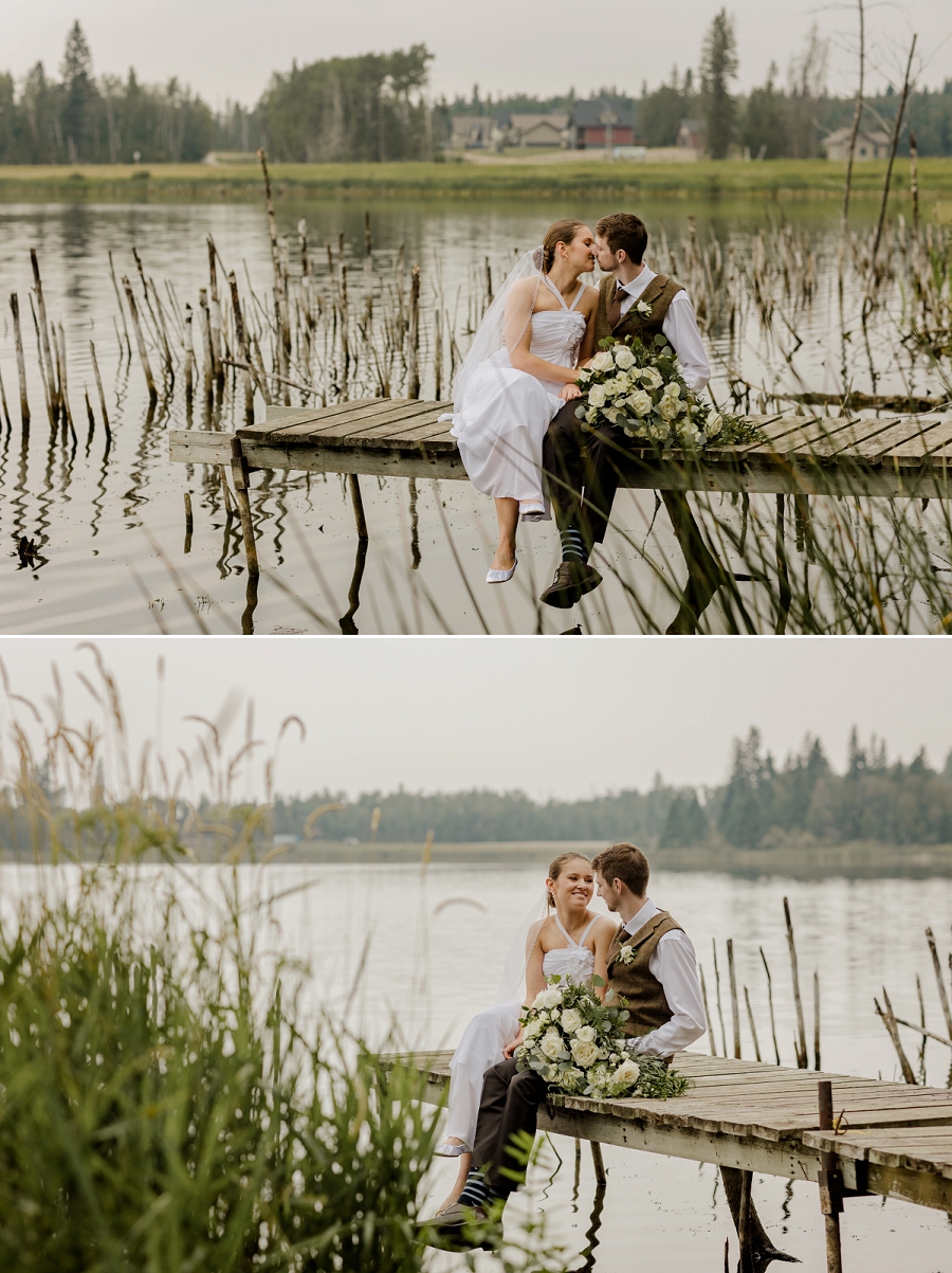 intimate lake wedding in northern saskatchewan