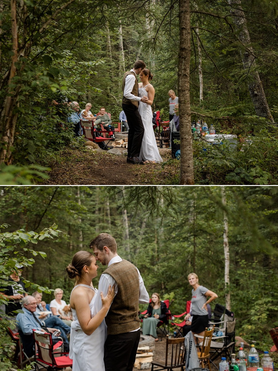 first wedding dance in the forest