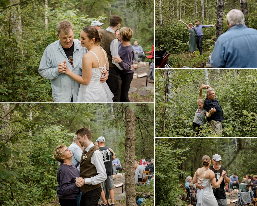 wedding reception in the woods