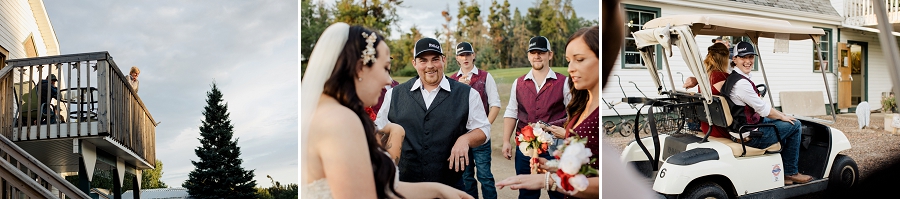 casual wedding marks nine golf course