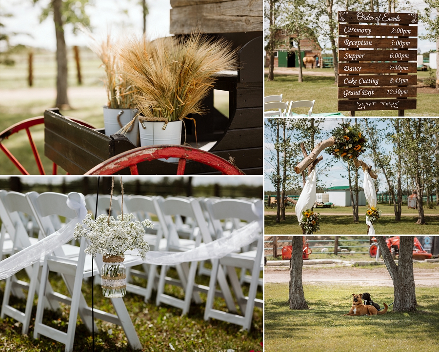 rustic wedding decorations for an outdoor ceremony