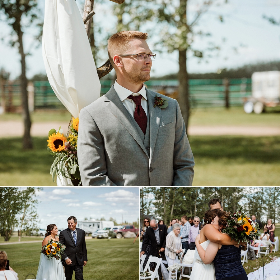 outdoor wedding ceremony in martensville