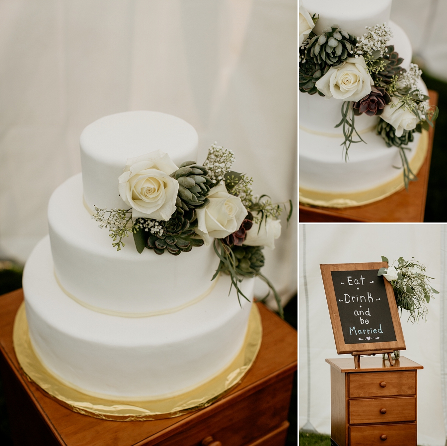 wedding cake by picknics catering