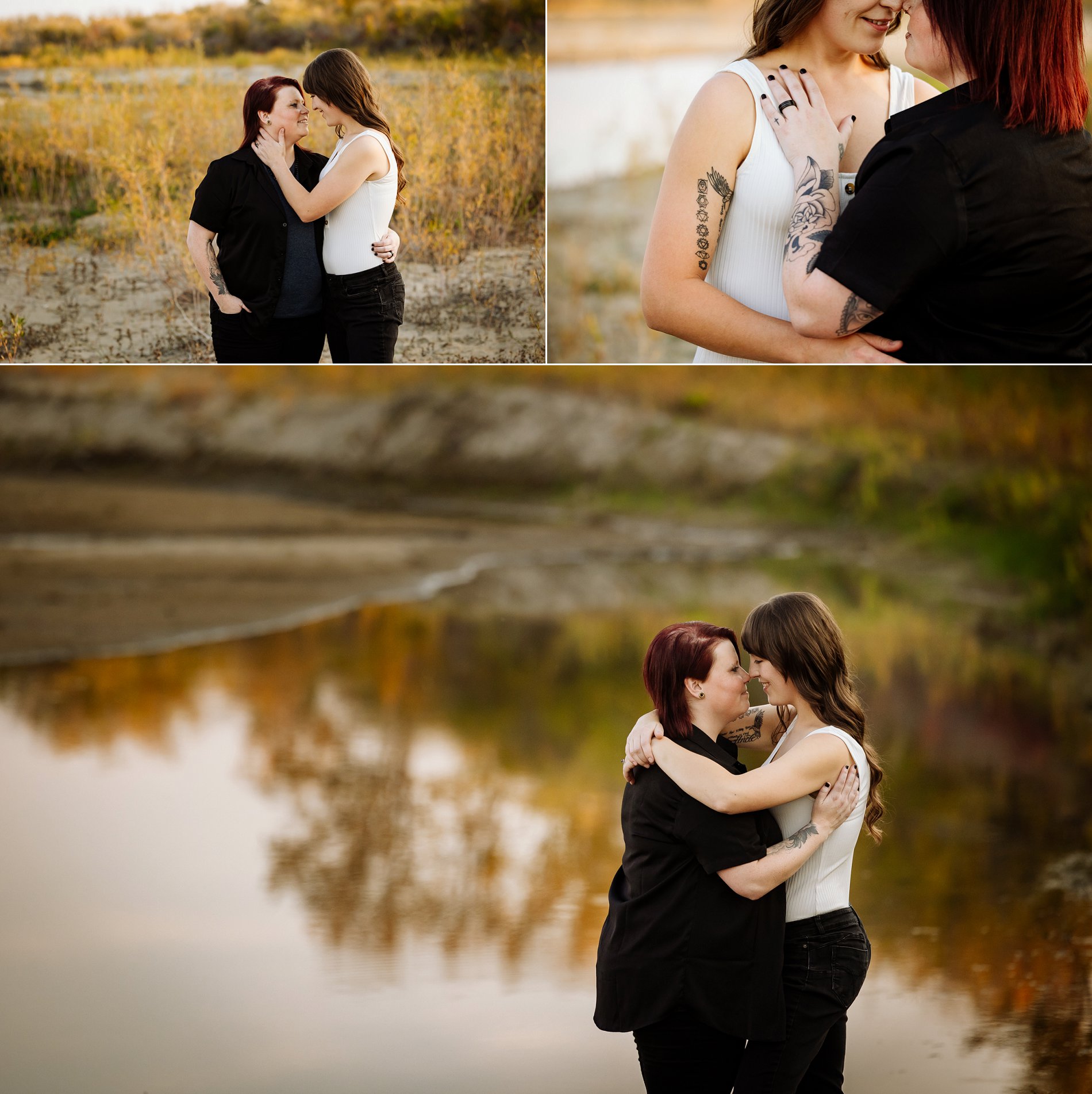 A lesbian couple gets engaged in Saskatoon near the South Saskatchewan River.