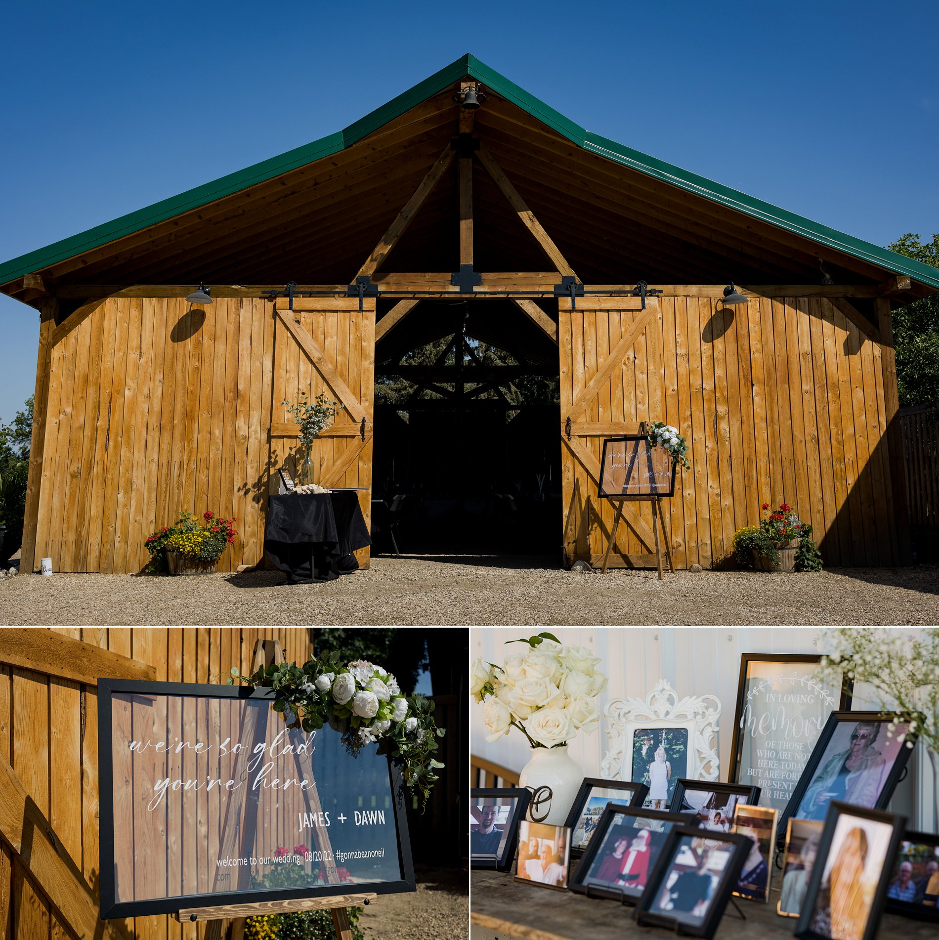 rustic wedding decor at guenther farms
